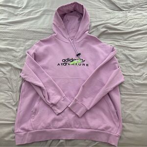 EUC Adidas Originals Adventure Clear Lilac Purple Hoodie Sweatshirt Mens XXL